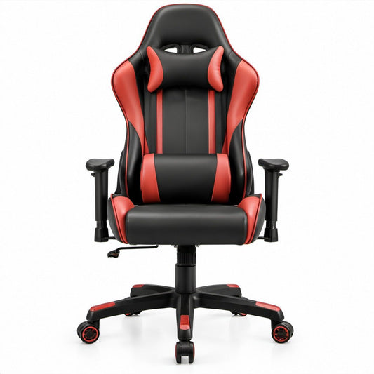 Ergonomic High-Back Racing Style Swivel Chair, Black/Red, 68 x 68 x 122-132 cm